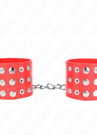 KINK - HANDGELENKFESSELN MIT DRUCKVERSCHLUSS ROT VERSTELLBAR 19-24 CM X 5,5 CM