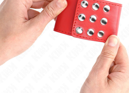 KINK - HANDGELENKFESSELN MIT DRUCKVERSCHLUSS ROT VERSTELLBAR 19-24 CM X 5,5 CM