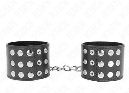 KINK - HANDGELENKFESSELN MIT DRUCKVERSCHLUSS SCHWARZ VERSTELLBAR 19-24 CM X 5,5 CM