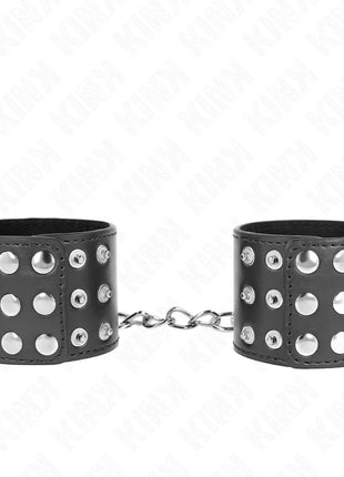 KINK - HANDGELENKFESSELN MIT DRUCKVERSCHLUSS SCHWARZ VERSTELLBAR 19-24 CM X 5,5 CM
