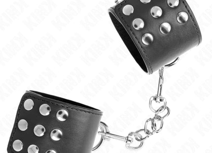 KINK - HANDGELENKFESSELN MIT DRUCKVERSCHLUSS SCHWARZ VERSTELLBAR 19-24 CM X 5,5 CM