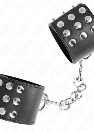 KINK - HANDGELENKFESSELN MIT DRUCKVERSCHLUSS SCHWARZ VERSTELLBAR 19-24 CM X 5,5 CM