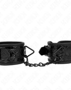 KINK - HANDGELENKFESSELN MIT RAUTENMUSTER SCHWARZ VERSTELLBAR 17-26 CM X 5,5 CM