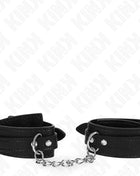 KINK - HANDGELENKFESSELN MIT SCHLANGENMUSTER SCHWARZ VERSTELLBAR 20-28 CM X 5,4 CM