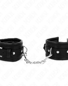 KINK - HANDGELENKFESSELN MIT STRASS-SCHNALLE SCHWARZ VERSTELLBAR 25-32 CM X 5,5 CM