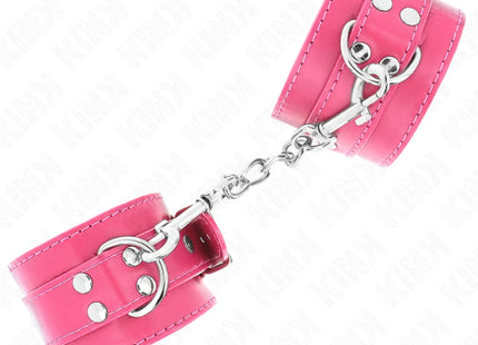 KINK - HANDGELENKFESSELN RASPBERRY ROSE MIT RASPBERRY ROSE FUTTER VERSTELLBAR 20-28 CM X 5,5 CM