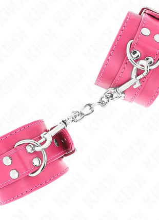 KINK - HANDGELENKFESSELN RASPBERRY ROSE MIT RASPBERRY ROSE FUTTER VERSTELLBAR 20-28 CM X 5,5 CM