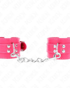 KINK - HANDGELENKFESSELN RASPBERRY ROSE MIT RASPBERRY ROSE FUTTER VERSTELLBAR 20-28 CM X 5,5 CM