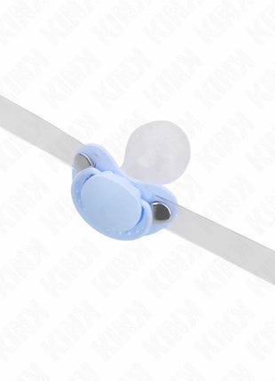 KINK - HELLBLAUER SCHNULLERFORM-SPRUDEL 5,5 x 4 CM VERSTELLBAR 43-60 CM