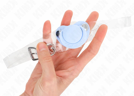 KINK - HELLBLAUER SCHNULLERFORM-SPRUDEL 5,5 x 4 CM VERSTELLBAR 43-60 CM