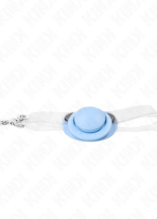 KINK - HELLBLAUER SCHNULLERFORM-SPRUDEL 5,5 x 4 CM VERSTELLBAR 43-60 CM