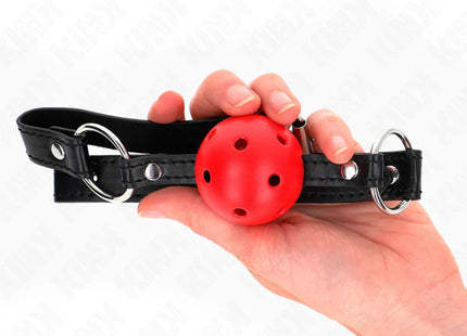 KINK - HOHL HART ROTER BALL 4,5 CM GAG MODELL 1 63,5 X 2 CM