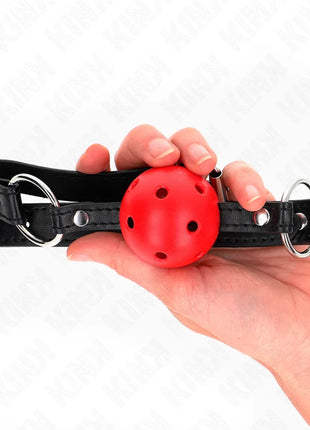 KINK - HOHL HART ROTER BALL 4,5 CM GAG MODELL 1 63,5 X 2 CM