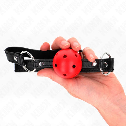 KINK - HOHL HART ROTER BALL 4,5 CM GAG MODELL 1 63,5 X 2 CM