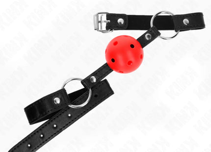 KINK - HOHL HART ROTER BALL 4,5 CM GAG MODELL 1 63,5 X 2 CM