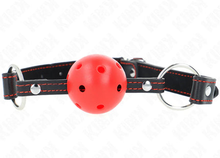 KINK - HOHLHARTER ROTER BALLKNEBEL MODELL 2 65 x 2,5 CM