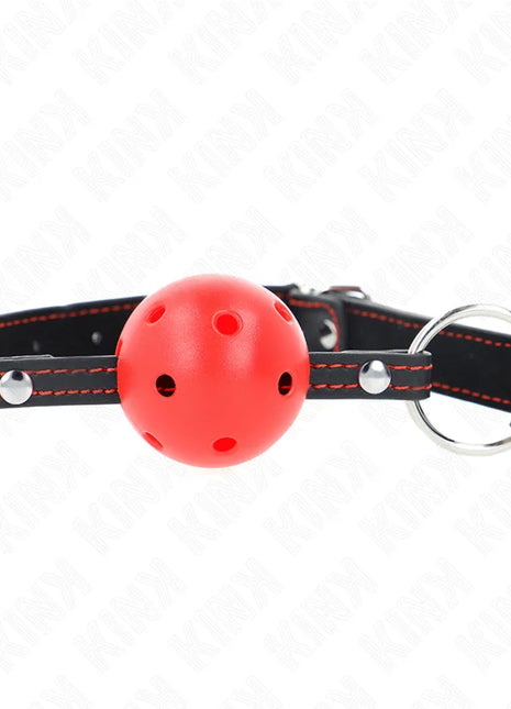 KINK - HOHLHARTER ROTER BALLKNEBEL MODELL 2 65 x 2,5 CM