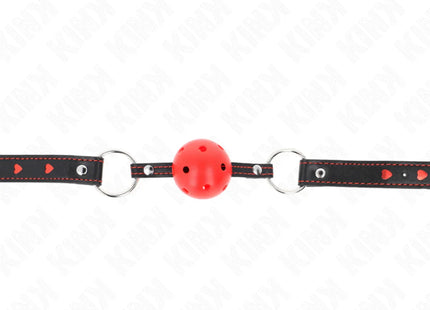 KINK - HOHLHARTER ROTER BALLKNEBEL MODELL 2 65 x 2,5 CM