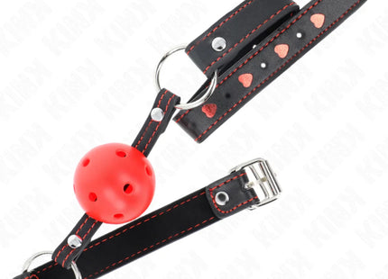KINK - HOHLHARTER ROTER BALLKNEBEL MODELL 2 65 x 2,5 CM