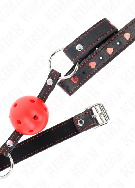 KINK - HOHLHARTER ROTER BALLKNEBEL MODELL 2 65 x 2,5 CM