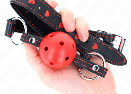 KINK - HOHLHARTER ROTER BALLKNEBEL MODELL 2 65 x 2,5 CM