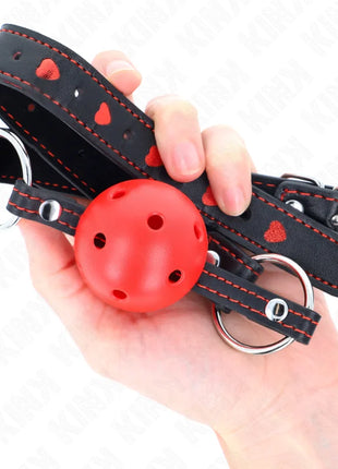 KINK - HOHLHARTER ROTER BALLKNEBEL MODELL 2 65 x 2,5 CM