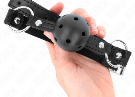 KINK - HOHLHARTER SCHWARZER BALL 4,5 CM GAG MODELL 1 63,5 X 2 CM