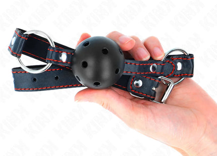 KINK - HOHLHARTER SCHWARZER BALLKNEBEL MODELL 2 65 x 2,5 CM