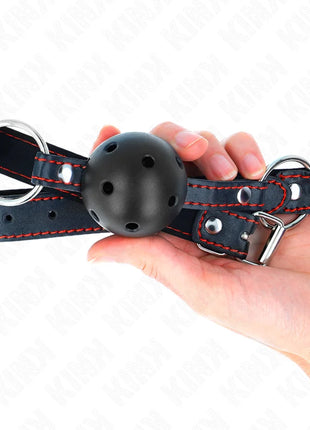 KINK - HOHLHARTER SCHWARZER BALLKNEBEL MODELL 2 65 x 2,5 CM