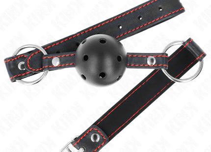 KINK - HOHLHARTER SCHWARZER BALLKNEBEL MODELL 2 65 x 2,5 CM