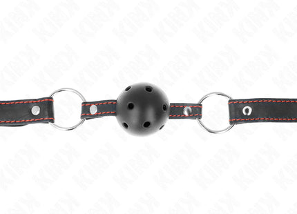 KINK - HOHLHARTER SCHWARZER BALLKNEBEL MODELL 2 65 x 2,5 CM