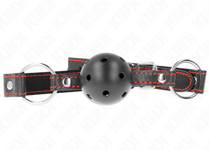 KINK - HOHLHARTER SCHWARZER BALLKNEBEL MODELL 2 65 x 2,5 CM