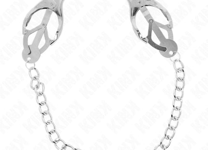 KINK - JAPANISCHE KLEEBLATT-NIPPELKLAMMERN MIT KETTE SILBER 30 CM
