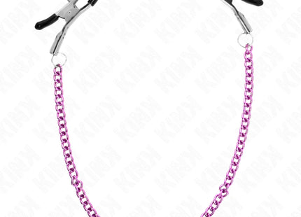 KINK - KETTE NIPPELKLEMMEN LILA 30 CM