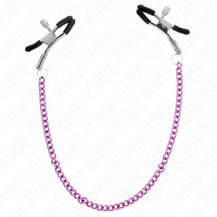 KINK - KETTE NIPPELKLEMMEN LILA 30 CM