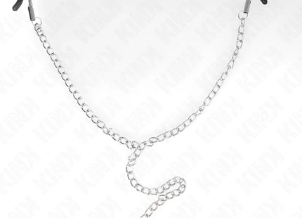 KINK - KETTE NIPPELKLEMMEN MIT HORNANHÄNGER 30 CM