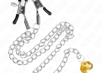 KINK - KETTE NIPPELKLEMMEN MIT HORNANHÄNGER 30 CM