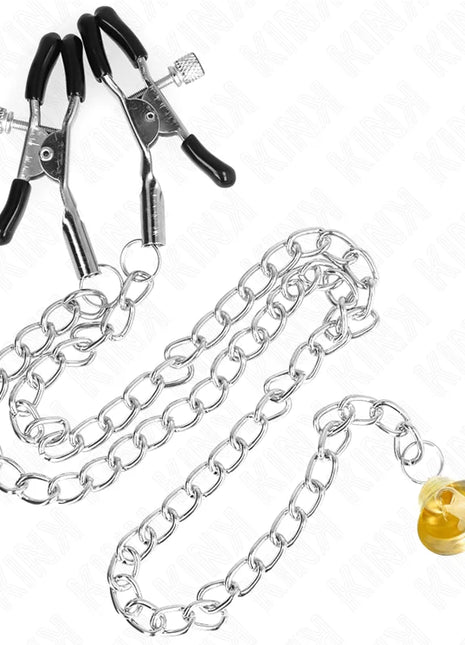 KINK - KETTE NIPPELKLEMMEN MIT HORNANHÄNGER 30 CM