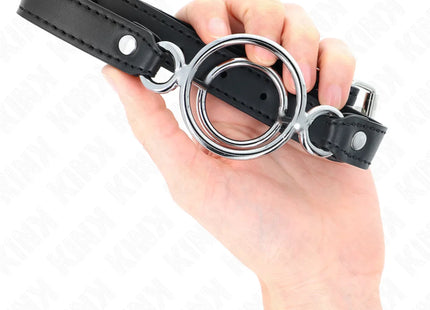 KINK - KNEBEL MIT MEHREREN O-RINGEN 5 CM SCHWARZ 63 X 2,5 CM