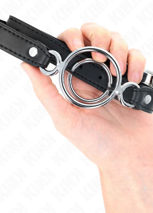KINK - KNEBEL MIT MEHREREN O-RINGEN 5 CM SCHWARZ 63 X 2,5 CM