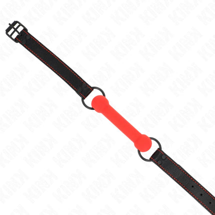 KINK - KNOCHENGAG MIT KUNSTLEDERBAND ROT VERSTELLBAR 41-57 CM