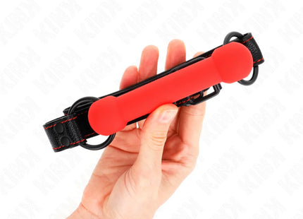 KINK - KNOCHENGAG MIT KUNSTLEDERBAND ROT VERSTELLBAR 41-57 CM
