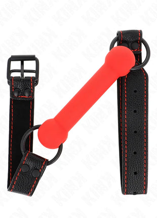KINK - KNOCHENGAG MIT KUNSTLEDERBAND ROT VERSTELLBAR 41-57 CM
