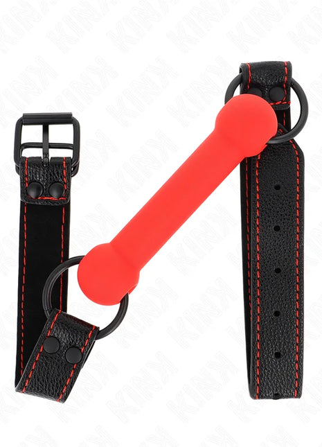 KINK - KNOCHENGAG MIT KUNSTLEDERBAND ROT VERSTELLBAR 41-57 CM