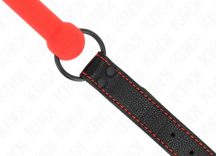 KINK - KNOCHENGAG MIT KUNSTLEDERBAND ROT VERSTELLBAR 41-57 CM