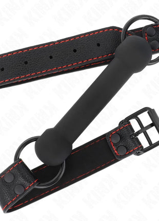 KINK - KNOCHENGAG MIT KUNSTLEDERGURT SCHWARZ VERSTELLBAR 41-57 CM