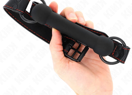 KINK - KNOCHENGAG MIT KUNSTLEDERGURT SCHWARZ VERSTELLBAR 41-57 CM