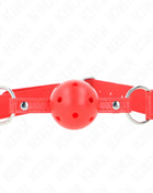 KINK - KOMPLETTER ROTER HOHLBALLKNEBEL 62 x 2 CM