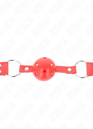 KINK - KOMPLETTER ROTER HOHLBALLKNEBEL 62 x 2 CM