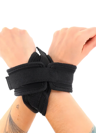 KINK – Kreuzmanschetten Schwarz 34 x 5,5 cm - Manschetten